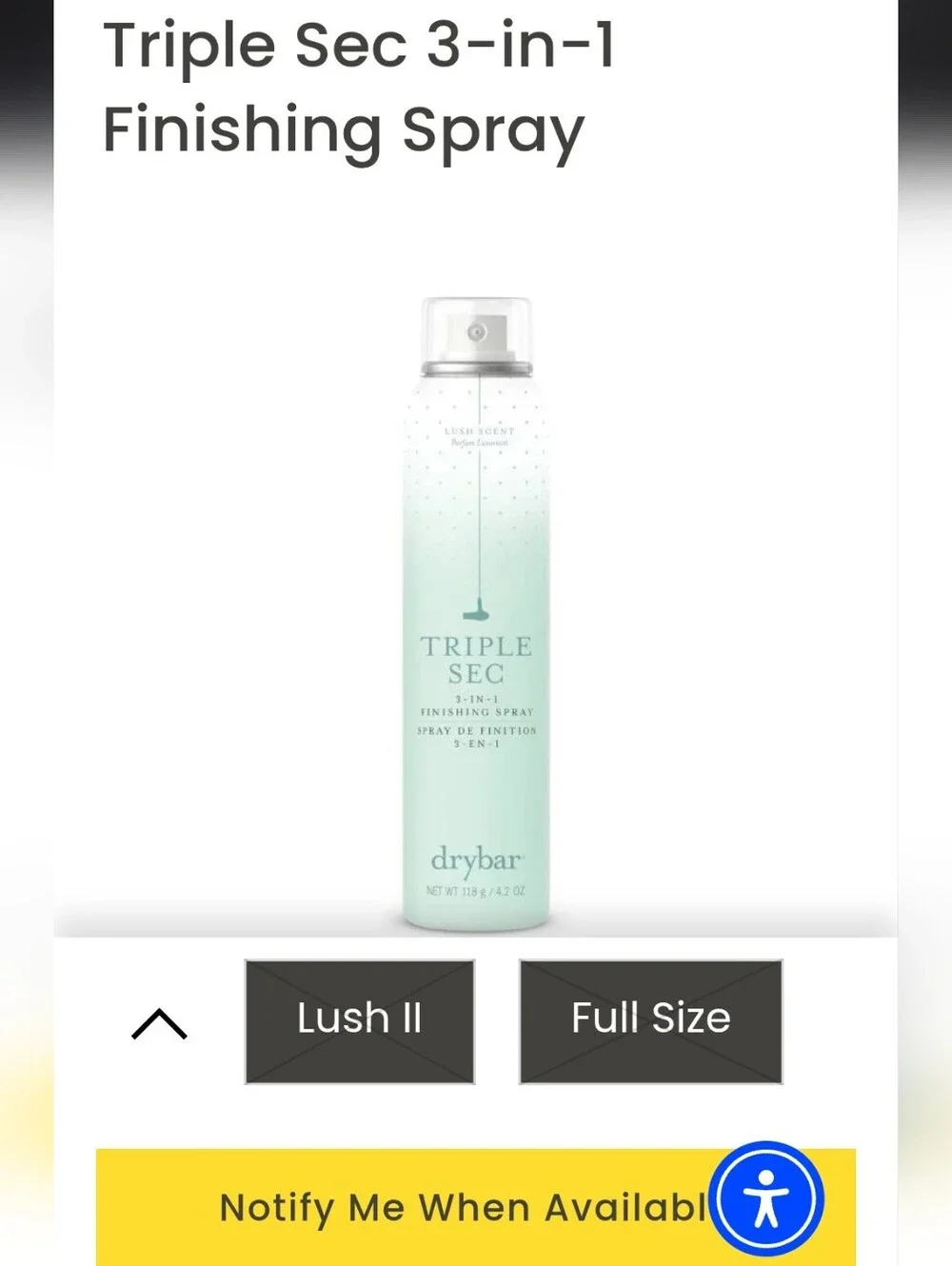 DRYBAR Triple Sec 3 In 1 Finishing Spray NEW Full Size Lush Scent TEXTURIZING